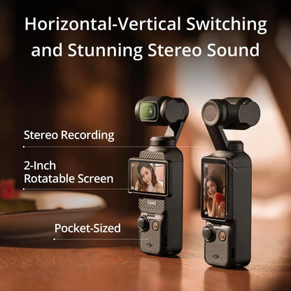 DJI Osmo Pocket 3 Creator Combo, 1'' CMOS, 4K Resolution/120Fps Vlog Camera, 3-Axis Stabilization, Face/Object Tracking, Mic Included for Clear Sound, Digital Camera for Youtube