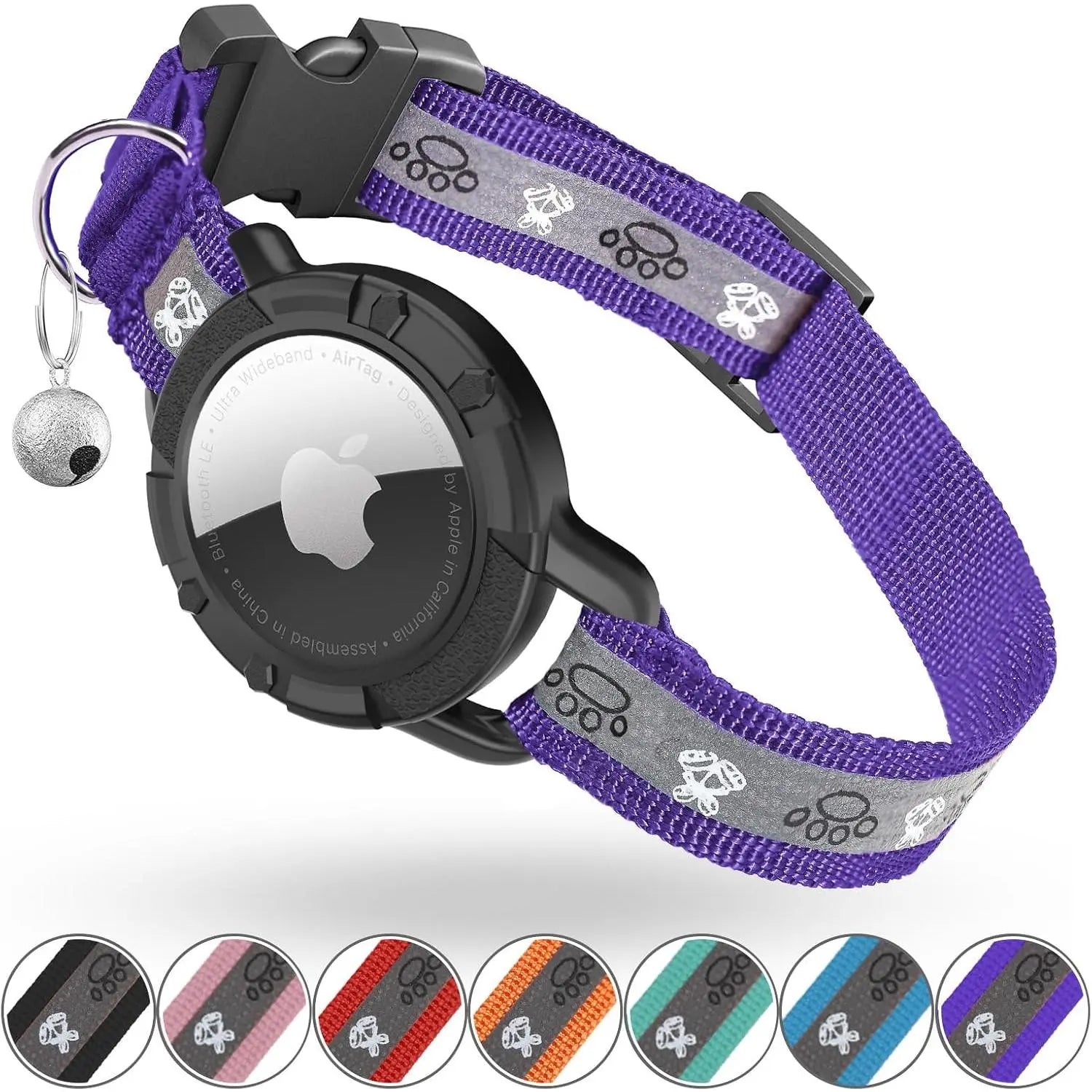Smart Airtag Cat Collar with Integrated Safety Elastic Tracker - Fully Adjustable, Waterproof, Perfect Gift for Cat Fathers
