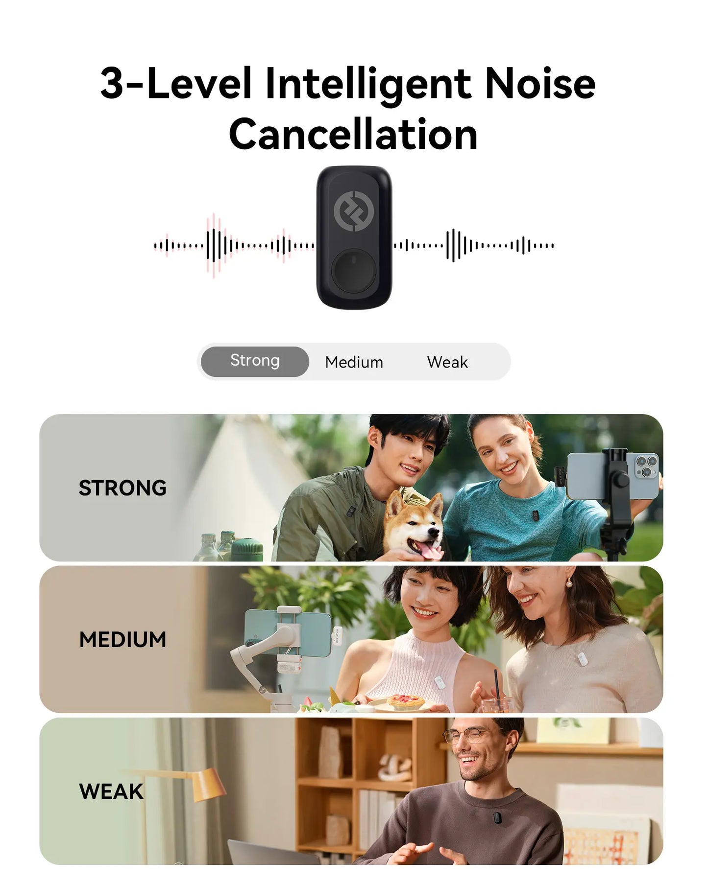 Hollyland LARK A1 USB-C Wireless Microphone for iPhone & Android - 45kHz/24Bit, Magnetic Mini Mic for Podcasting and Vlogging