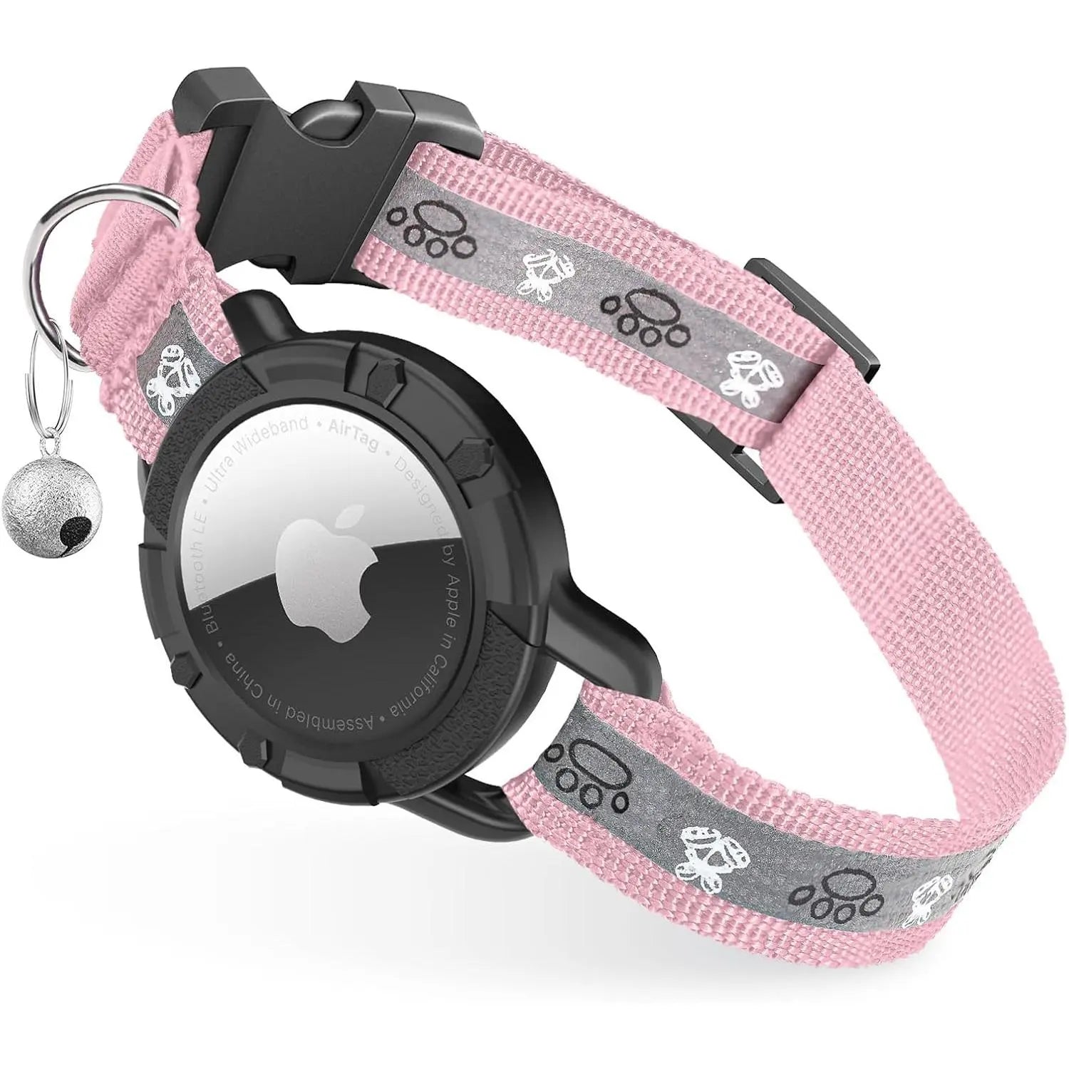Smart Airtag Cat Collar with Integrated Safety Elastic Tracker - Fully Adjustable, Waterproof, Perfect Gift for Cat Fathers