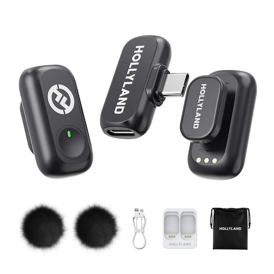 Hollyland LARK A1 USB-C Wireless Microphone for iPhone & Android - 45kHz/24Bit, Magnetic Mini Mic for Podcasting and Vlogging