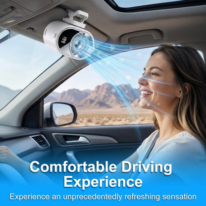 PADOX Clip-On Car Fan with LED Display, 360° Rotating Turbo Fan, 4-Speed Rechargeable Personal Cooling Fan, 1800Mah Battery, Type-C Charging for Car, Desk & Travel #Summerwins #Dealsforyoudays #Summerwins