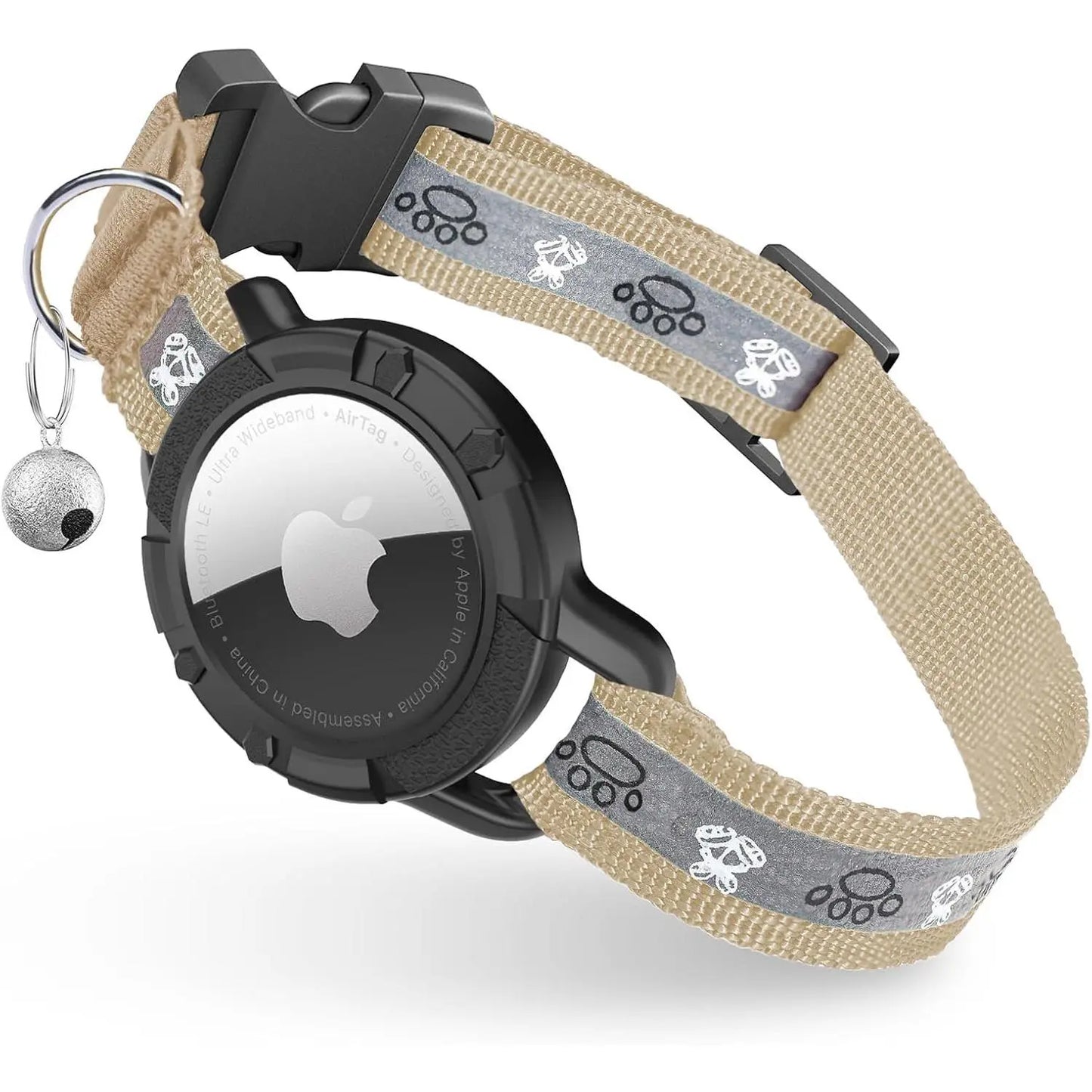 Smart Airtag Cat Collar with Integrated Safety Elastic Tracker - Fully Adjustable, Waterproof, Perfect Gift for Cat Fathers